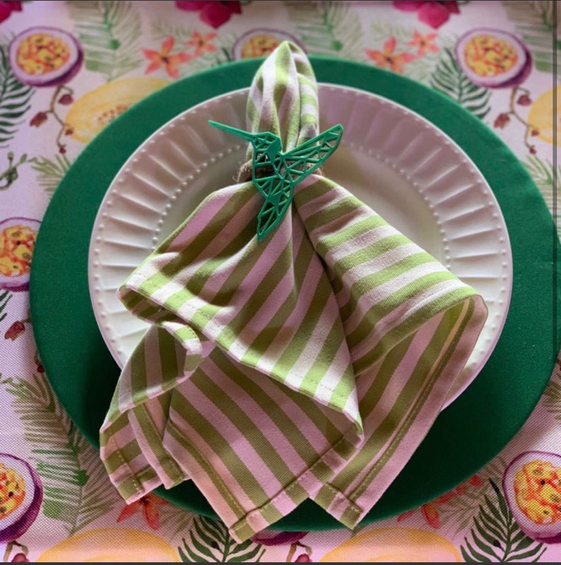 pinwheel, tray, handkerchief