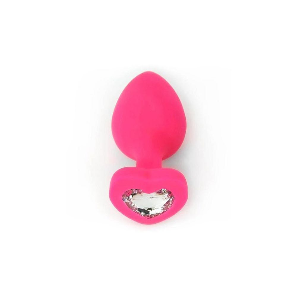 Plug anal Silly fusia joya transparente 