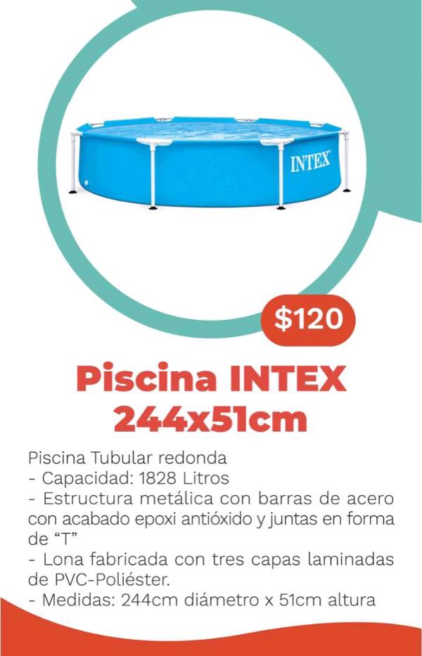 Piscina redonda intex 244x51cm