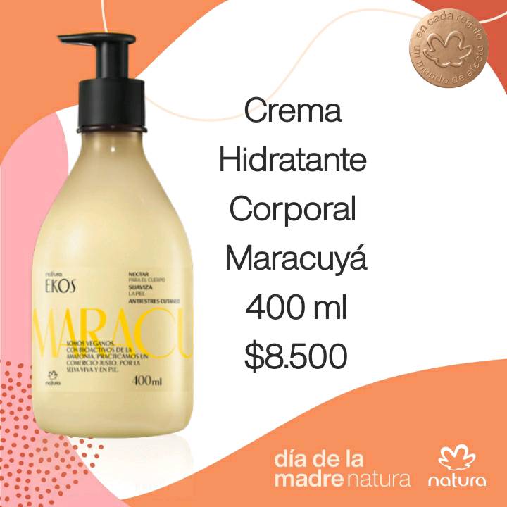 Crema hidratante corporal Maracuyá en Santiago