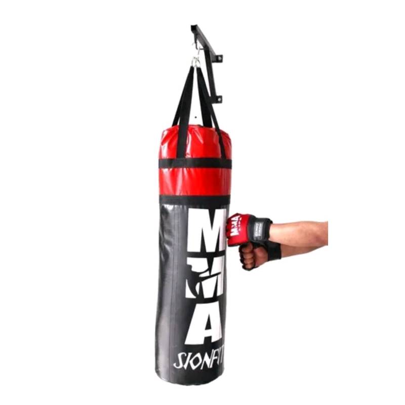 Saco Boxeo Profesional Relleno Tula MMA 100 Cm + Gancho y Mosqueton