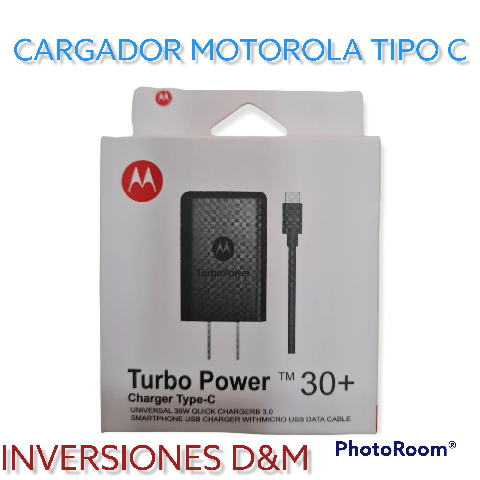 Cargador Motorola Turbo Power 30W Tipo C