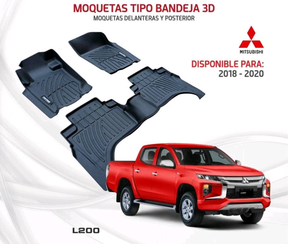 demandante sombra Gestionar Moqueta plástica 3d tipo bandeja para Mitsubishi L200 en Guayaquil