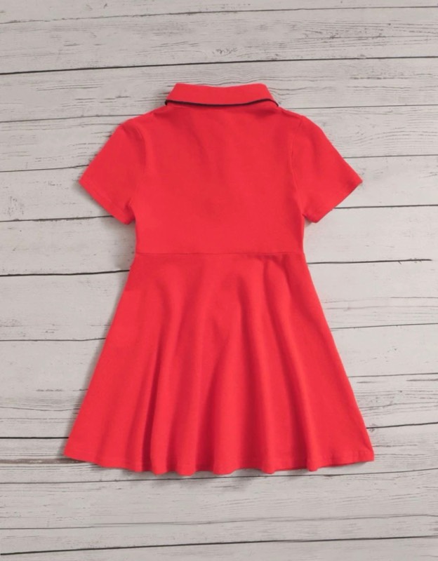 Vestido rojo tipo polo 