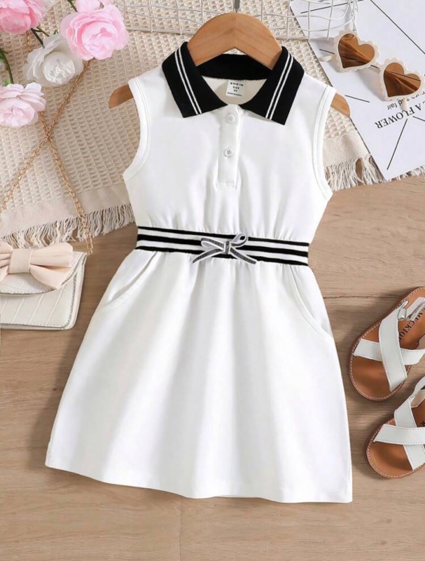 Vestido blanco tipo polo 