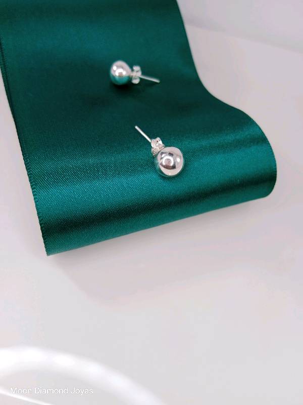 Aretes Bolitas Plata 950 