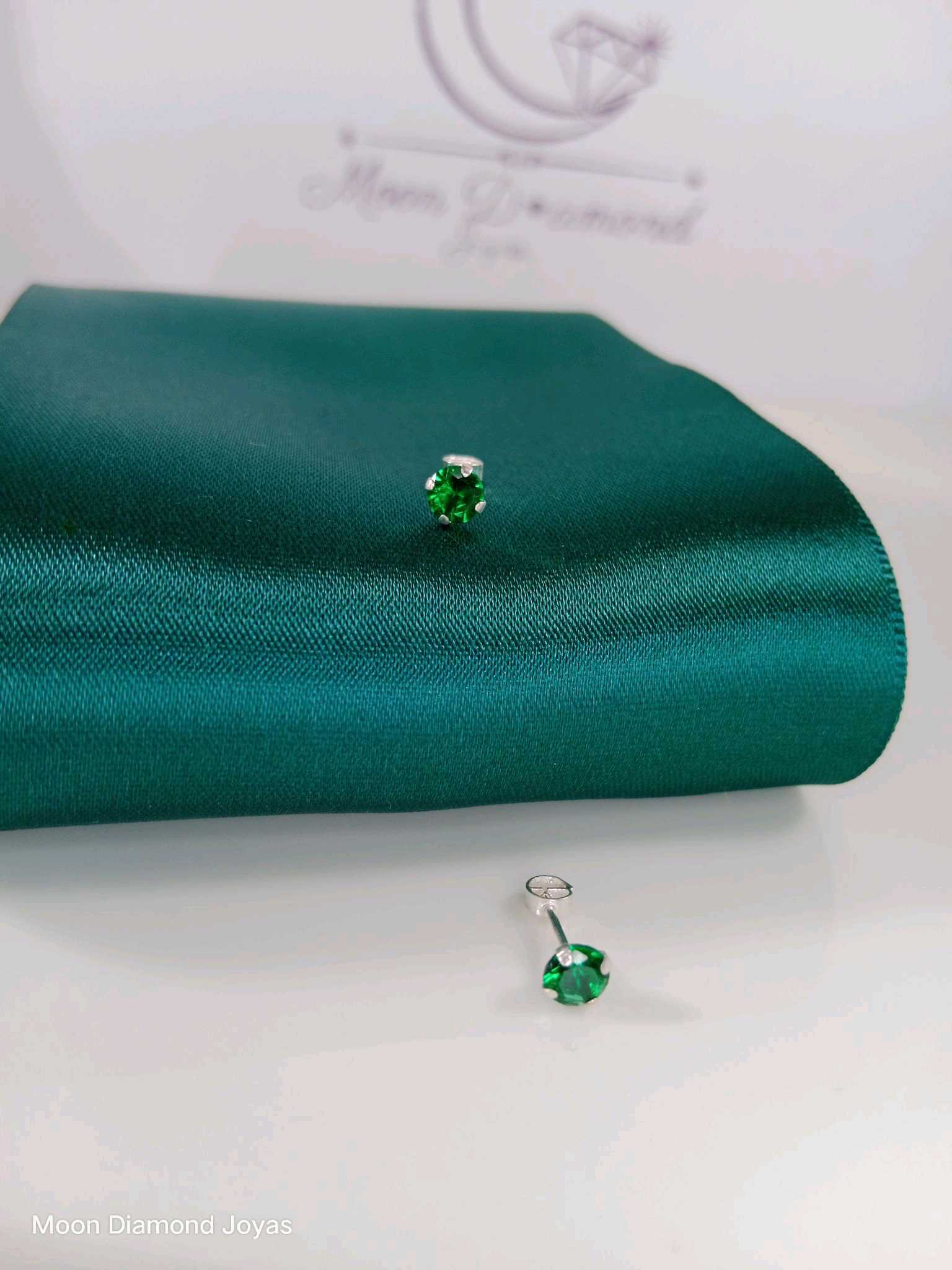 Aretes Abridores Zircon Verde