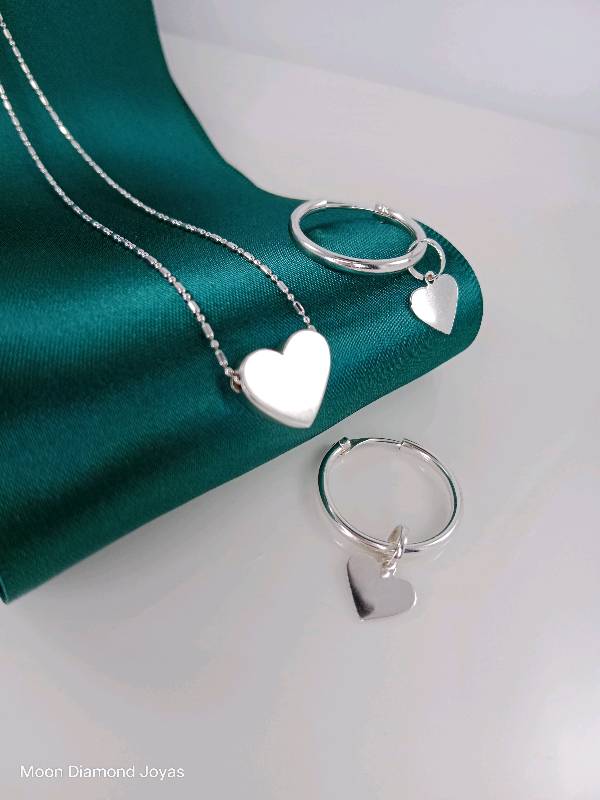 Set Corazones Plata 950🍀✨💚