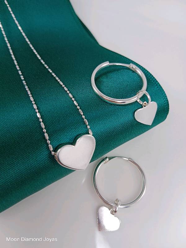 Set Corazones Plata 950🍀✨💚