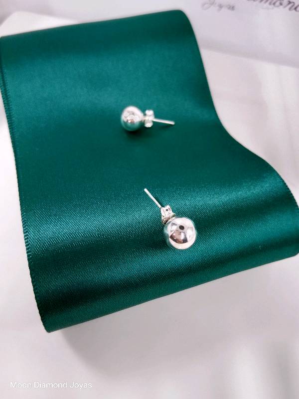 Aretes Bolitas Plata 950 