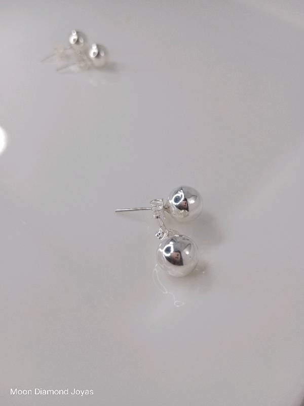 Aretes Bolitas Plata 950 