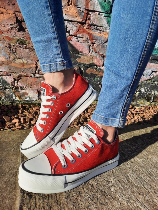 801 Converse Rojo Lona Alto en Buenos Aires