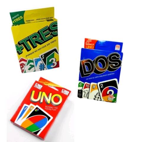 Uno Dos Tres Cartas Juego De Cartas Tres