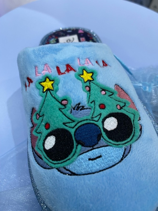 Pantuflas Stitch Navidad 