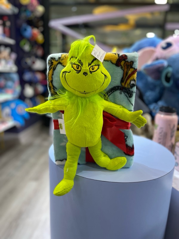 Peluche Grinch + Manta 102x127 (Navidad)