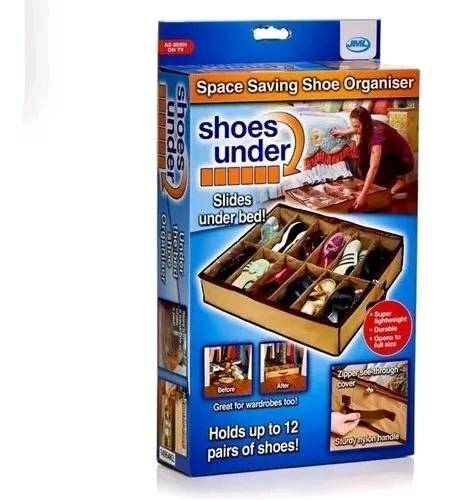 Organizador Zapatos Bajo Cama Almacenamiento Zapatero Set X2