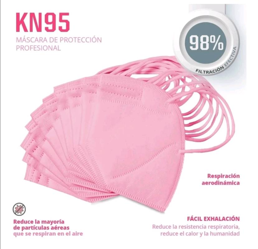 Mascarilla KN95 Rosa Unidad