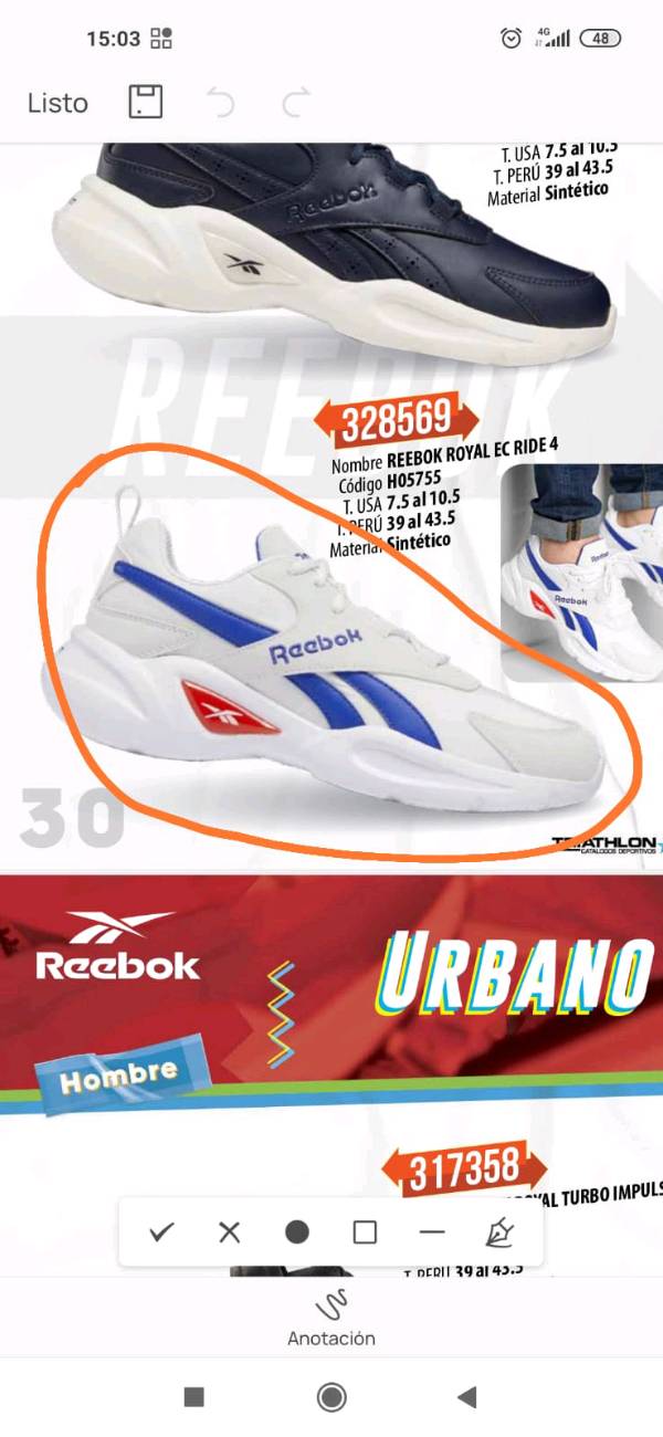 reebok tiendas lima