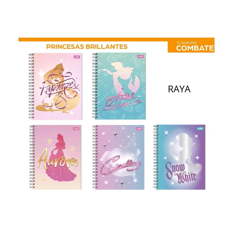 748581 Cuaderno princesa brillante raya