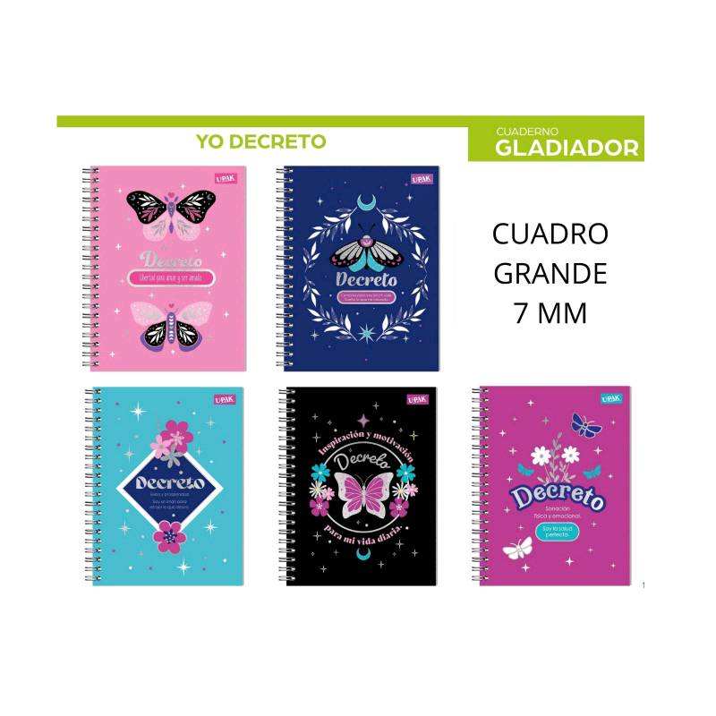 748338 Cuaderno yo decreto cuadro 7mm