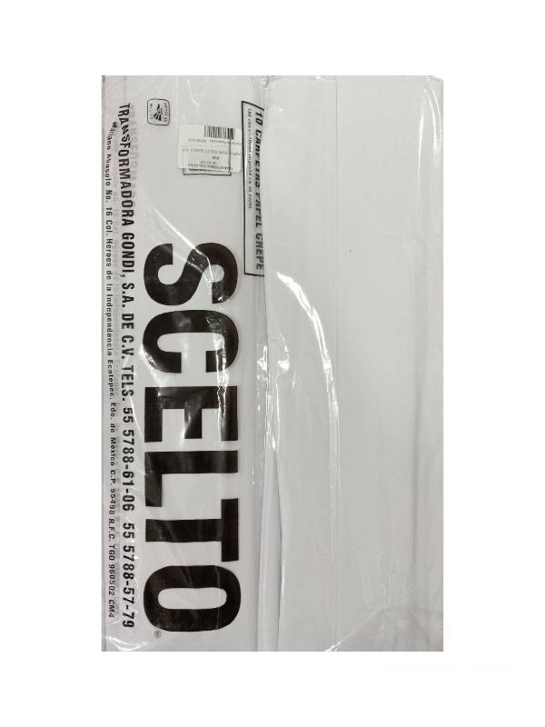 603000 Papel crepé Blanco con 10