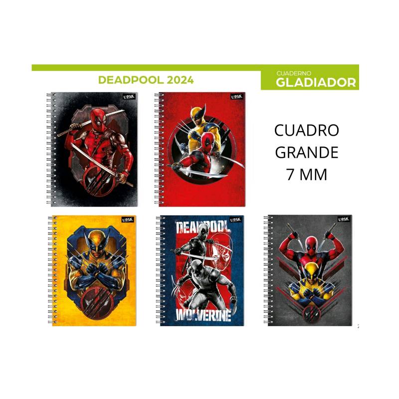 748291 Cuaderno deadpool cuadro 7mm