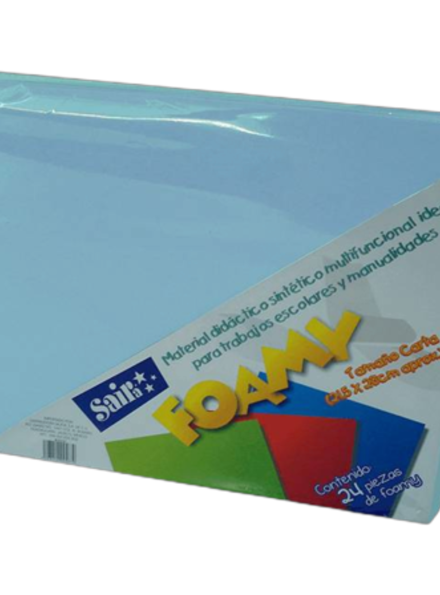 240035 Foamy carta c/24 Azul pastel