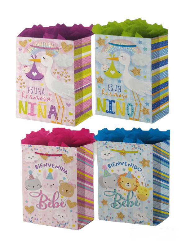 020064 Bolsa med Bebé arcoiris con 12