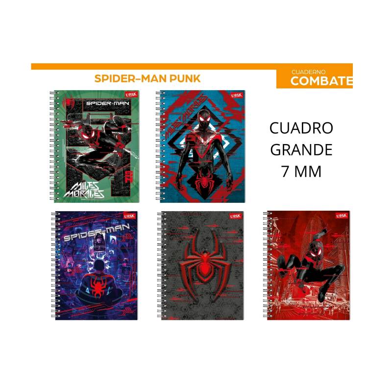 748550 Cuaderno Spiderman punk Cuadro 7mm