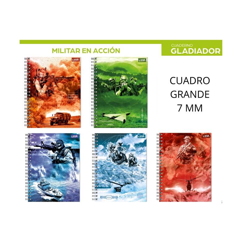 748369 Cuaderno militar en acción cuadro 7mm