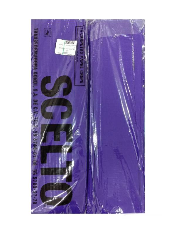 608000 Papel crepé Morado con 10