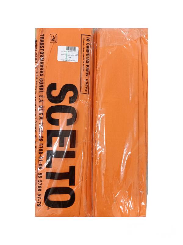 606000 Papel crepé Naranja con 10