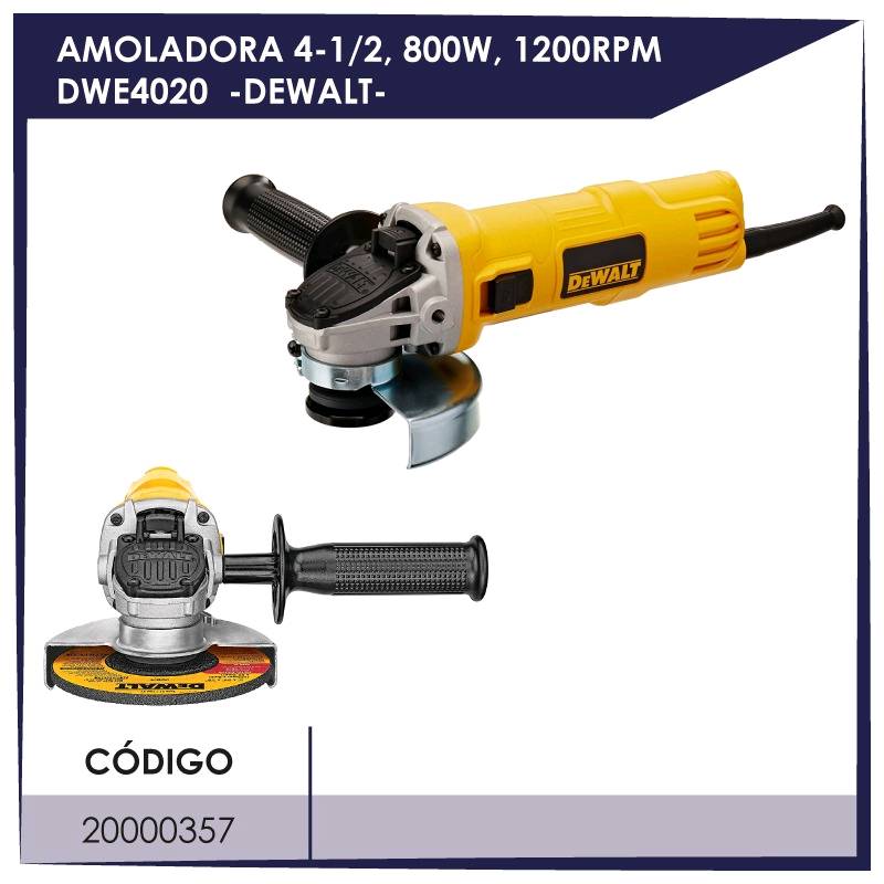 AMOLADORA DEWALT DE 4 1/2 800W DWE4020