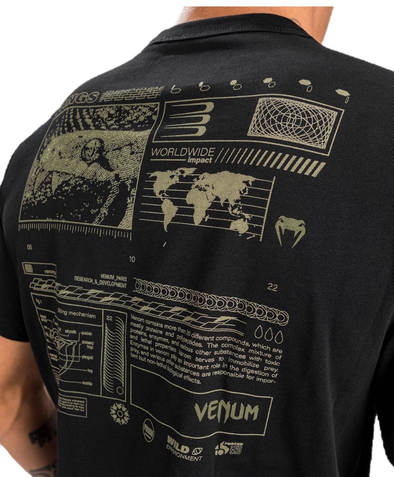 T-shirt fangs Venum black 