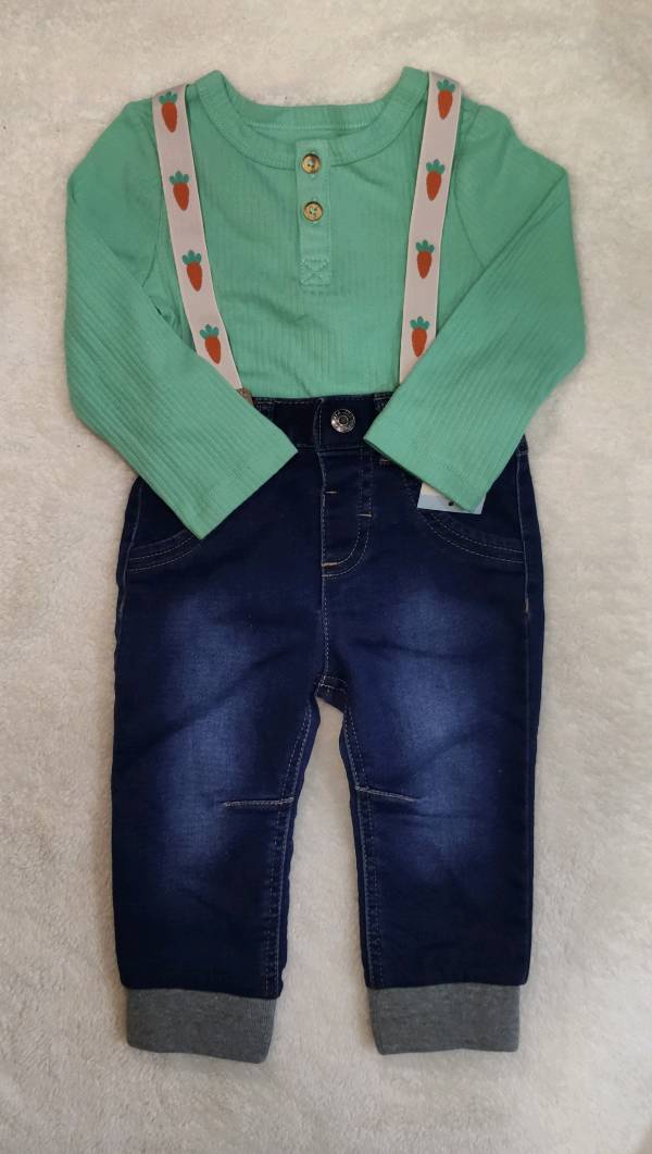 Set Body- Pantalon Denim- Tirantes en Valencia