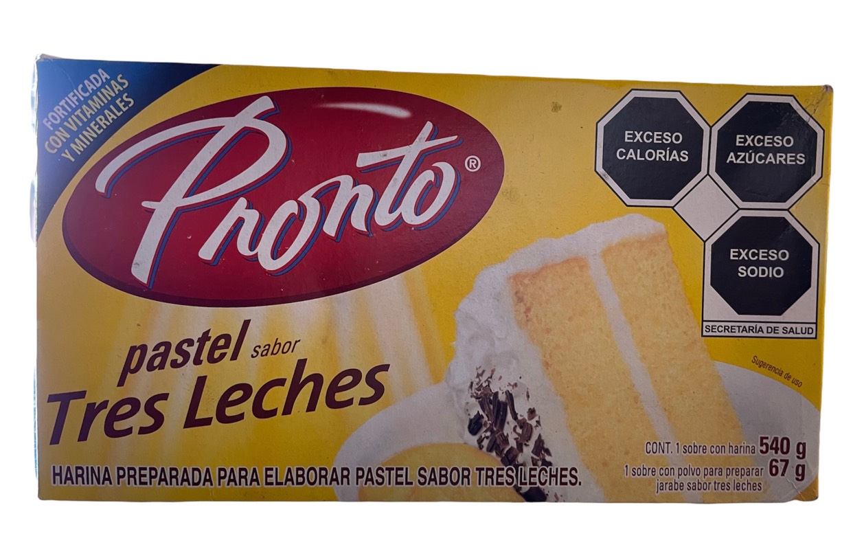 Pastel PRONTO Tres Leches 540gr en Toluca