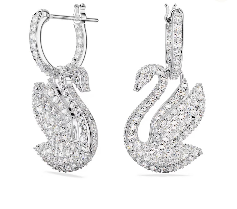 Aretes Swarovski icônicos cisne 