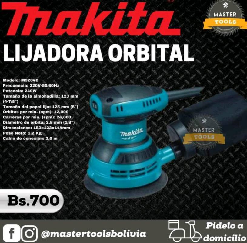 Lijadora Orbital 125mm 240w M9204B Makita