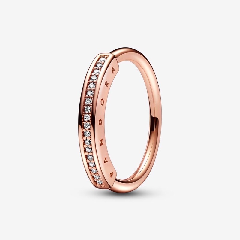 Anillo rose gold Pandora signature Tallas 5, 6, 7, 7.5 y 8.5