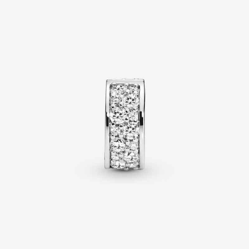 Charm clip de pave transparente 