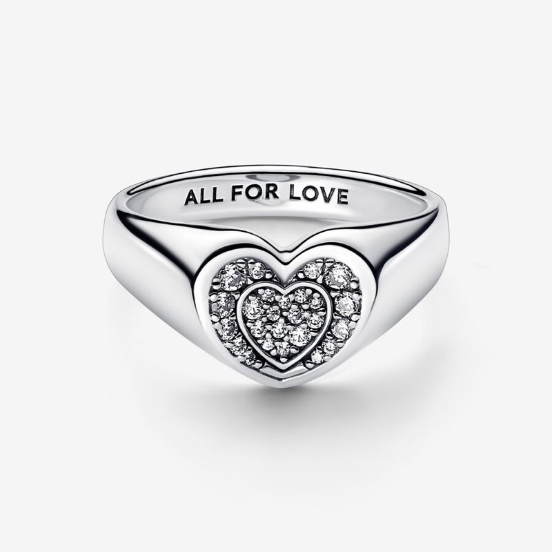 Anillo sello de corazón talla 6