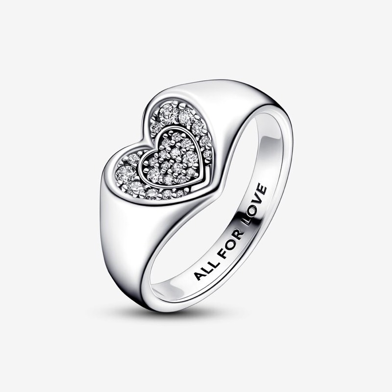 Anillo sello de corazón talla 6