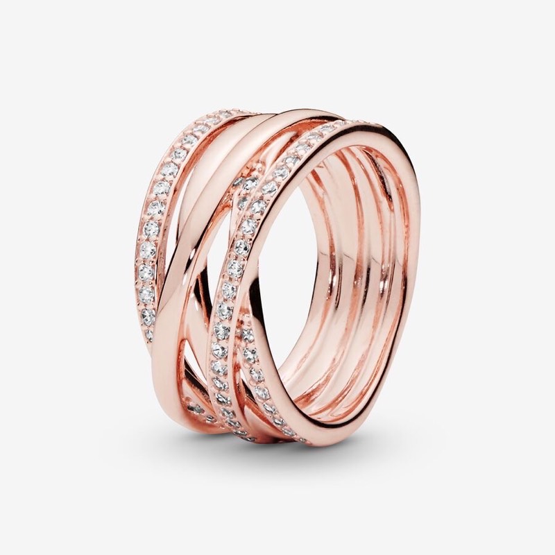 Anillo Pandora rose gold talla 7.5