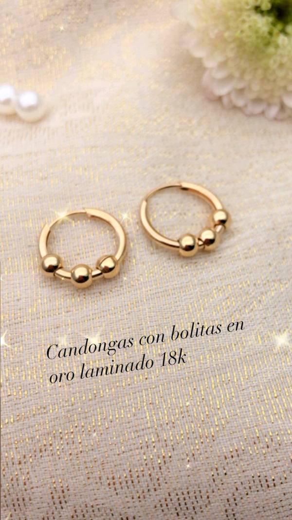 Aretes Candongas Oro Laminado 18k