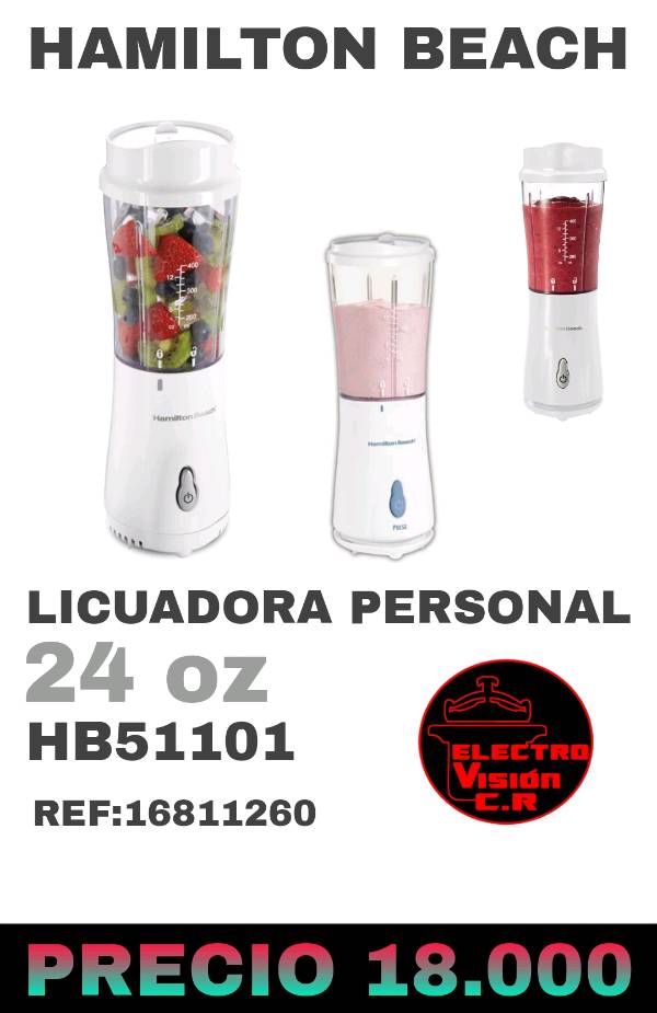 Licuadora Personal con Vaso Plástico Hamilton Beach - Demaco