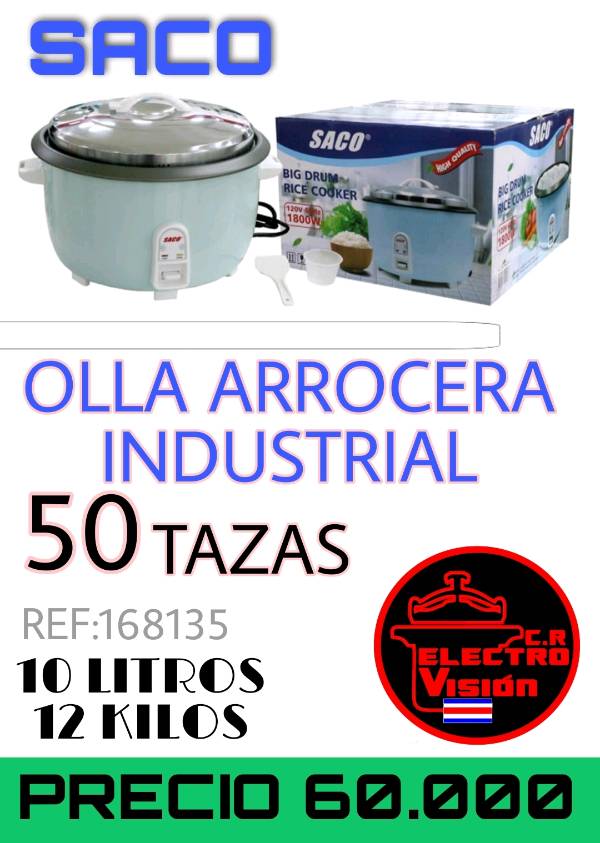 Arrocera eléctrica para restaurante comercial (25 tazas crudas) 50 tazas  cocidas - 1500W