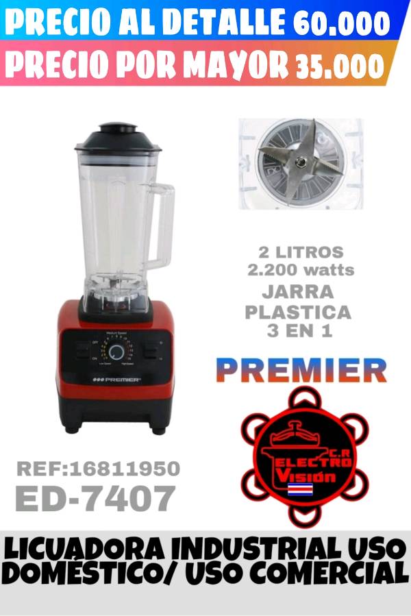 Licuadora profesional 2 litros 2200 w 4HP — Santucci