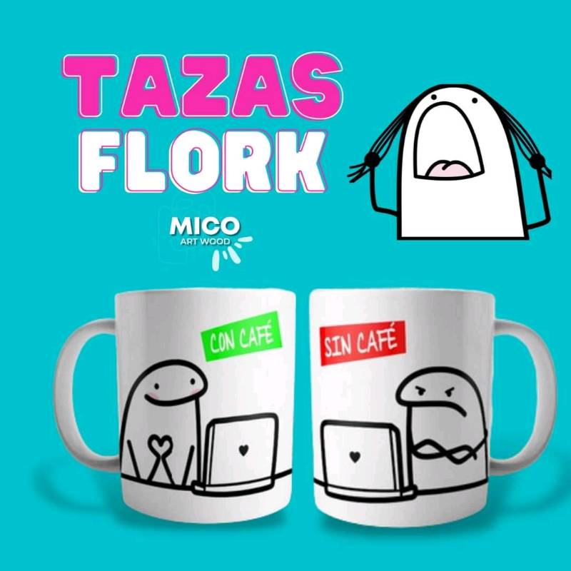 Flork Con Café, Sin Café Taza  Tazas de café divertidas, Taza, Tazas