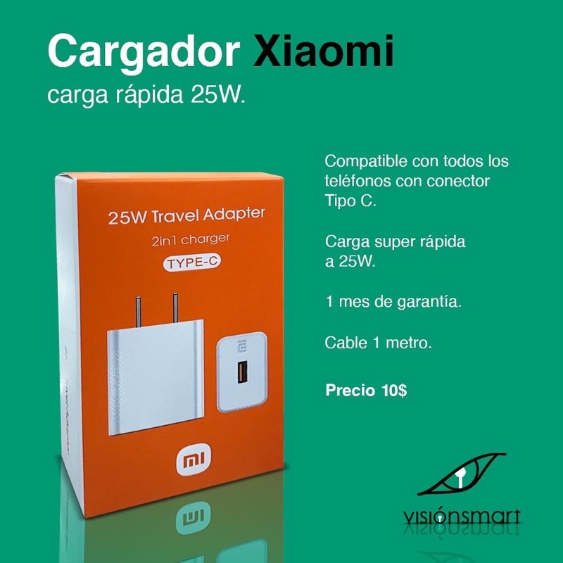 Cargador iPhone de carga rápida 25W en Caracas