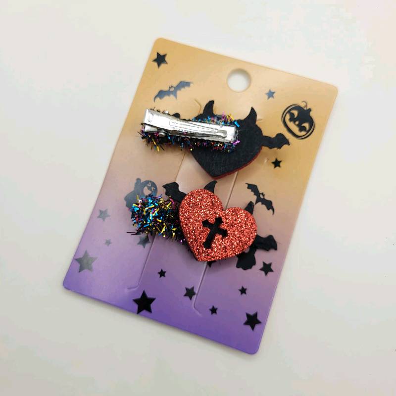 2 pinzas para cabello corazón 